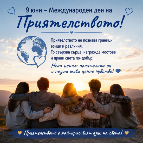 9 юни, международен ден на приятелството, приятелство, приятели