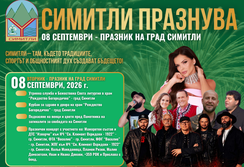 Община Симитли (121), Симитли Инфо (3418), 8 ми септември (2393), празник на Симитли (1645), празничен концерт (410)