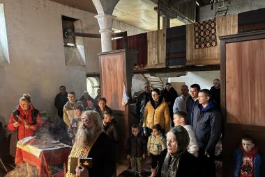 Община Симитли (121), Горно Ораново (347), Архангеловден (685), 8 ноември (3354), Празник (38), храмов праник, църква Свети Архангел Михаил в Горно Ораново, курбан (493), водосвет (1759)